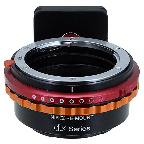 Fotodiox DLX 렌즈 마운트 어댑터 호환가능한 니콘 F 마운트 G-Type D/ SLR 렌즈 to 소니 알파 E-Mount 미러리스 카메라 (Ver.1)