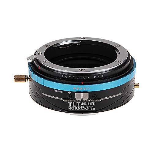 Fotodiox 프로 TLT ROKR - 틸트/ 시프트 렌즈 마운트 어댑터 니콘 Nikkor F 마운트 G-Type D/ SLR 렌즈 to 후지필름 후지 X-Series 미러리스 카메라 바디
