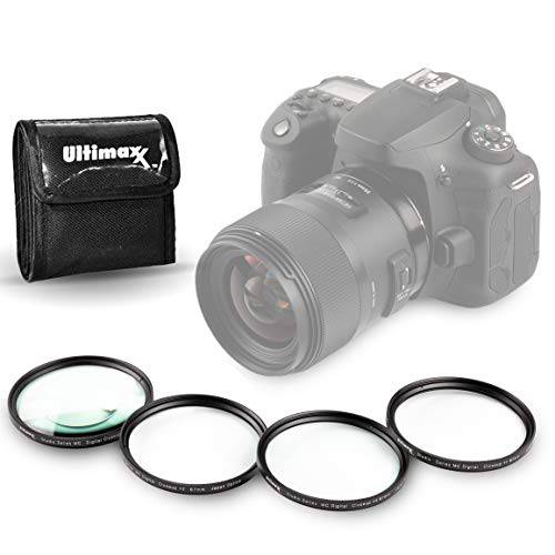 67MM Ultimaxx 프로페셔널 Four 피스 HD 매크로 Close-up 필터 키트 (1, 2, 4, 10 디옵터 필터) 카메라 렌즈 67MM 필터 스레드 and 보호 필터 파우치