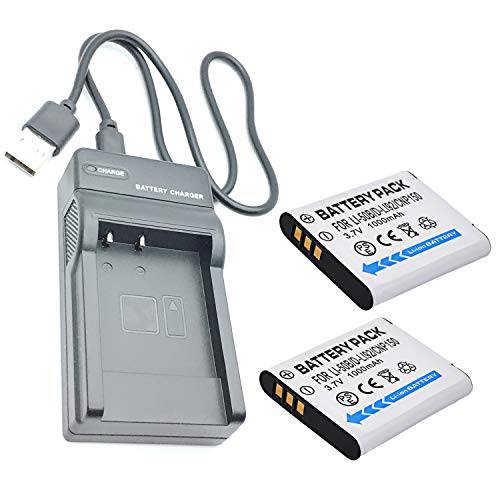 2 배터리 and USB 여행용 충전기 올림푸스 스타일러스 1010, 1020, 1030 SW 디지털 카메라