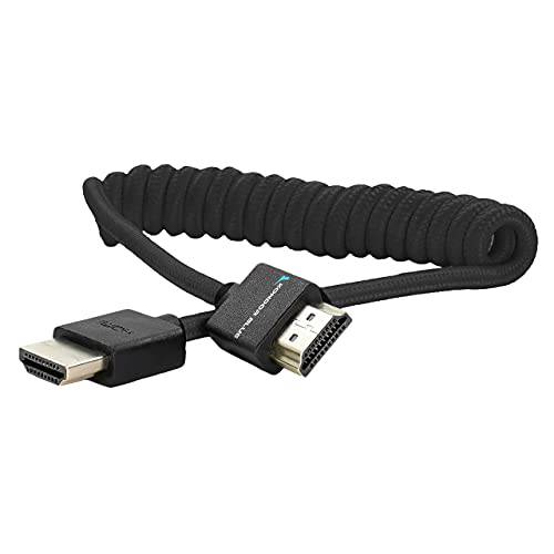KONDOR 블루 풀 HDMI Thin 숏 말린케이블 나일론 Braided 케이블 On-Camera 필름 시네마 모니터 | 2.0 고속 4K 3D HDR | | 3840 x 2160-60Hz | 18Gbps MetaData | 12-24 | 블랙