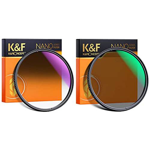 K& F Concept 67mm 소프트 GND8& CPL 필터 (2 Pcs) Nanotect Multi-Layer 코팅 원형 편광 and 필터 소프트 미터 중성 농도 필터 키트