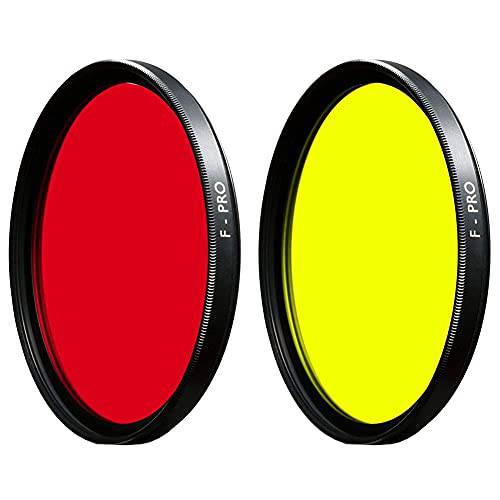 B+ W 46mm 라이트 레드 카메라 렌즈 대비 필터 멀티 방지 코팅 (090M)& 46mm Yellow 카메라 렌즈 대비 필터 멀티 방지 코팅 (022M)