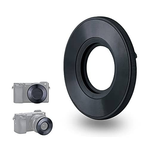 오토 전면 렌즈 캡 소니 PZ 16-50mm F3.5-5.6 OSS E-Mount 렌즈 on ZV-E10 A6000 A6100 A6300 A6400 A6500, 회전 렌즈 보호 커버 소니 E PZ 16-50mm SELP1650 렌즈 (블랙)