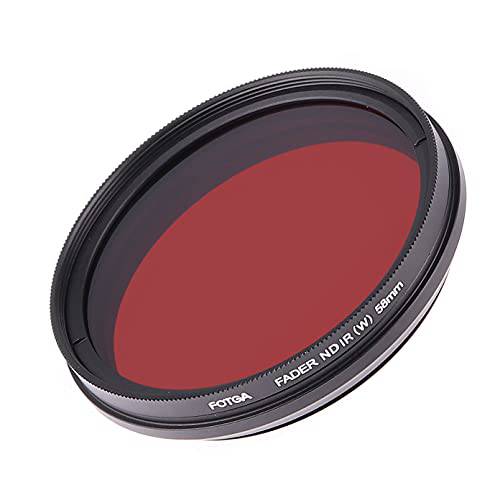 FocusFoto FOTGA 58mm All-in-One 조절가능 적외선 IR 패스 X-Ray 렌즈 IR 필터, 가변 from 530nm to 650nm 680nm 720nm 750nm 광학 글래스