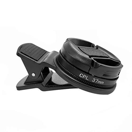 Saycker 카메라 렌즈 필터 키트, 37MM 원형 범용 휴대용 편광 카메라 렌즈 CPL 필터 Professional(Black)