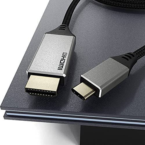 USB C to HDMI 케이블 10FT/ 3M, (4K@60Hz) 타입 C to HDMI 케이블 가정용 오피스, 나일론 Braided 케이블 어댑터