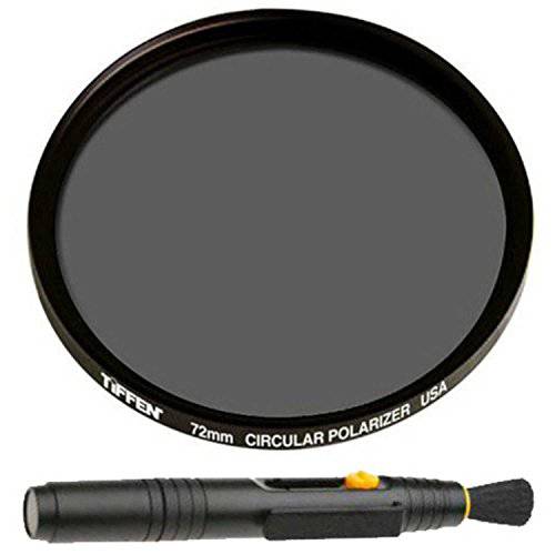 Tiffen 72mm 원형 편광판 렌즈 필터 and 렌즈 클리닝 브러쉬 번들,묶음