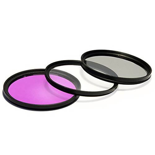 UV 자외선+ CPL 원형 편광+ FLD 형광 필터 키트 캐논 EF 75-300mm F/ 4-5.6 III USM 렌즈