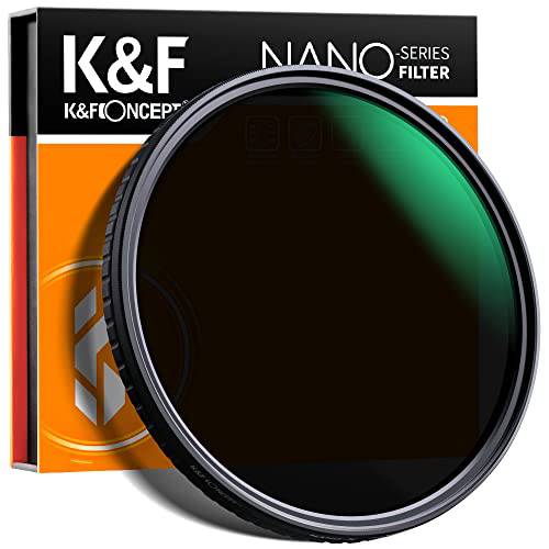 K& F Concept 82mm 가변 ND 필터 ND32-ND512 (5-9 정지) HD 중성 농도 렌즈 필터 28 Multi-Layer 코팅 소수성/ 스크레치 방지 카메라 렌즈