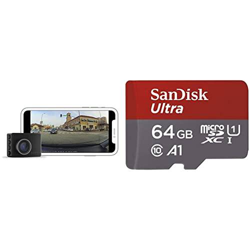 가민 블랙박스 47, 포함 메모리 카드& SanDisk 64GB 울트라 MicroSDXC UHS-I 메모리 카드 어댑터포함 - 100MB/ S, C10, U1, 풀 HD, A1, 마이크로 SD 카드 - SDSQUAR-064G-GN6MA