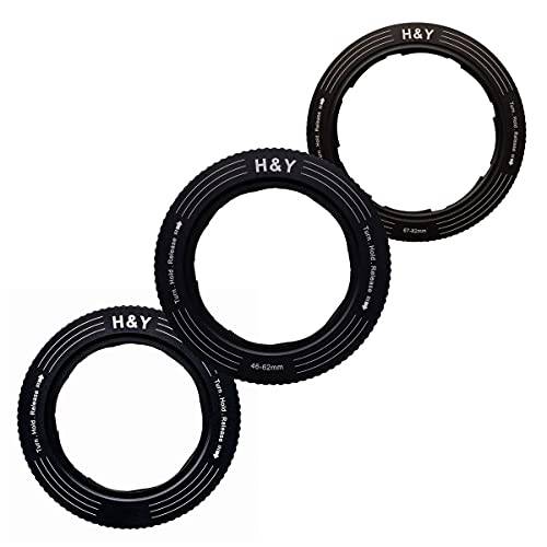 H& Y RevoRing 번들,묶음 37-49mm, 46-62mm and 67-82mm 가변 어댑터