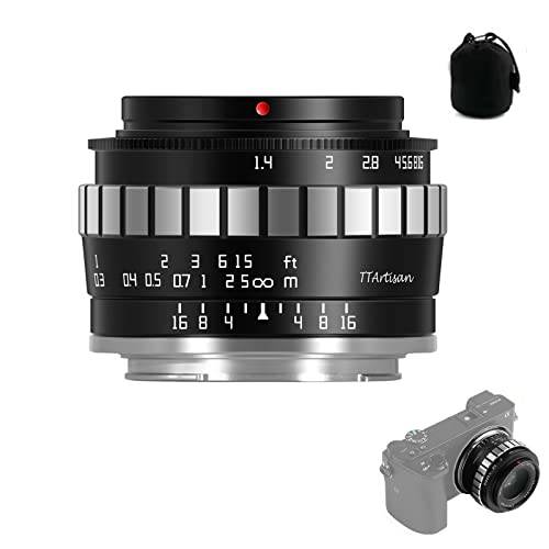 TTArtisan 23mm F1.4 APS-C 렌즈 호환가능한 소니 E-Mount 미러리스 카메라 렌즈 A5000、A5100、A6000、A6100、A6300、A6400、A6500、A6600、NEX-3、NEX-3N、NEX-3R、NEX-5T、NEX-5R、NEX-