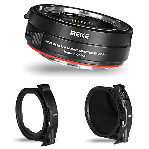 Meike MK-EFTR-C VND 메탈 Auto-Focus 마운트 렌즈 어댑터 Drop-in 가변 ND and UV 필터 컨버터, 변환기 캐논 EF/ EF-S 렌즈 to 캐논 EOS R and EOS RP R5 R5C R6 카메라