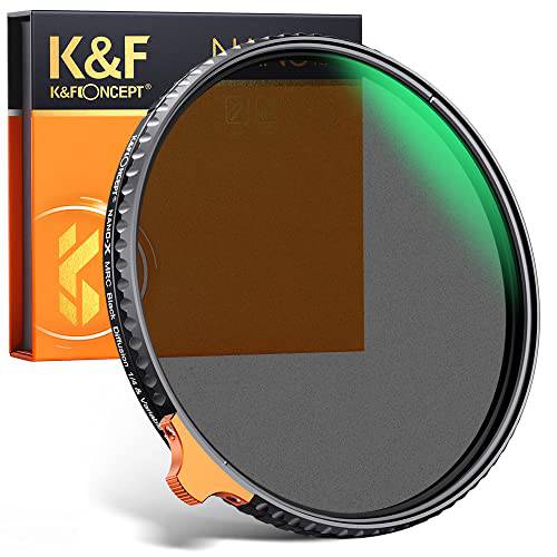 K& F Concept 52mm 가변 ND2-ND32 ND 필터&  블랙 디퓨전 1/ 4 이펙트 2 in 1 카메라 렌즈 필터, 28 Multi-Layer 코팅 HD/ 소수성/ No X 크로스
