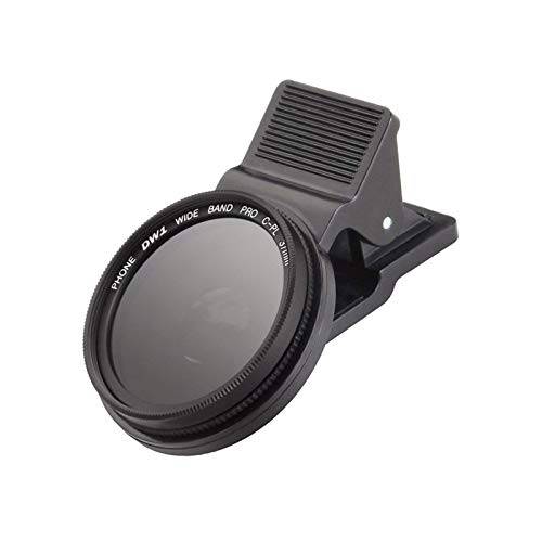 Kakalote 폰 카메라 렌즈 37mm 원형 편광 카메라 렌즈 CPL 필터 스토리지 Box(Black)