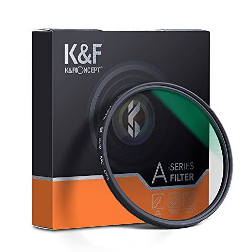 K& F Concept 46mm 편광필터, 편광 필터 CPL 렌즈 필터, Japan 광학 글래스 Ultra-Slim MC 카메라 렌즈