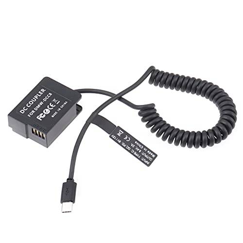 Fotga USB Type-C 파워 어댑터 케이블+ Decoded DMW-BLC12 더미 배터리 DCC8 DC 커플러 파나소닉 FZ200 FZ300 FZ1000 FZ2000 FZ2500 G5 G6 G7 G80 G81 G85 GX8 G90 G91 G95 G99 카메라