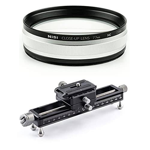 NiSi 클로즈 Up 렌즈 키트 NC 77mm 67& 72mm 어댑터 NM-180 매크로 포커싱 레일 360 도 회전 클램프