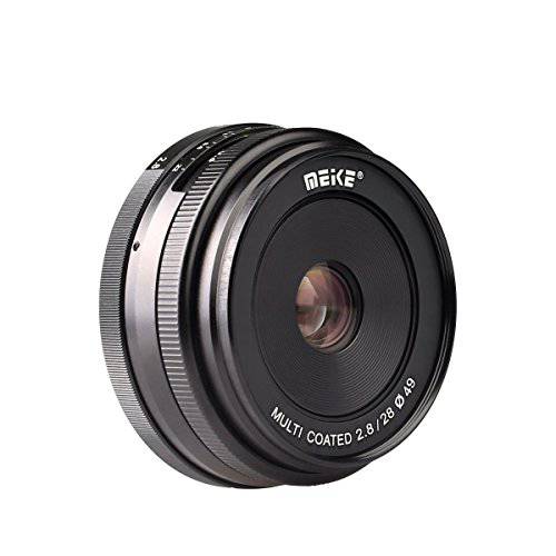 Meike 28mm f2.8 APS-C Fixed 수동 포커스 렌즈 for 소니 E 마운트 미러리스 카메라 NEX 3 3N 5 NEX 5T NEX 5R NEX 6 7 A6400 A5000 A5100 A6000 A6100 A6300 A6500