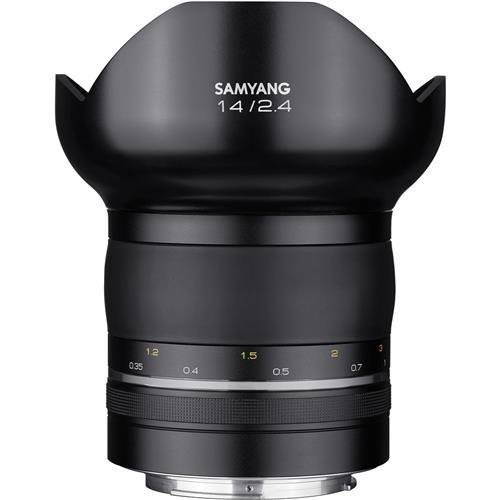 Samyang SYXP14-C XP 14mm f/ 2.4 고속 와이드 앵글 렌즈 for 캐논 EF with Built-in AE Chip, Black