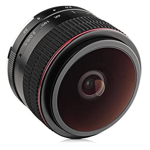 Opteka 6.5mm f/ 2 HD MC 수동 포커스 와이드 앵글 원형 어안 렌즈 for 소니 E-Mount A6600, A6500, A6400, A6300, A6100, A6000, A5100, A5000, A3000 and NEX 미러리스 디지털 카메라