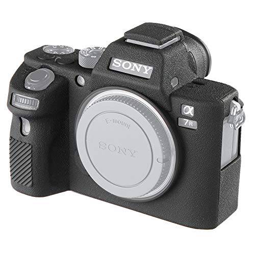 Easy Hood 카메라 케이스 for 소니 Alpha A7II A7RII A7SII A7 II A7R II A7S II A7R2 ILCE-7RM2 ILCE-7M2 소프트 실리콘 러버 카메라 Protective 바디 케이스 스킨 카메라 보호 Cover (Black)