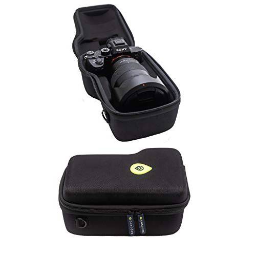 GoScope Alpha 프로 케이스 - 소형, 콤팩트 하드 케이스 호환가능한 with 소니 A7S II, A7R II, A7 III, A7R III, A7R IV, a7S III, A9, A9II -Fits 카메라 바디 w/ 렌즈 Sizes 10mm to 105mm - 맞다 카메라&  렌즈