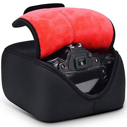 CADeN DSLR SLR 카메라 슬리브 케이스 with Neoprene Protection, 호환가능한 for Nikon, Canon, Pentax, 소니 and More Black