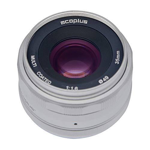 Mcoplus 35mm F1.6 라지 조리개 수동 프라임,고급 Fixed APS-C 렌즈 Fit 소니 E-Mount 미러리스 카메라