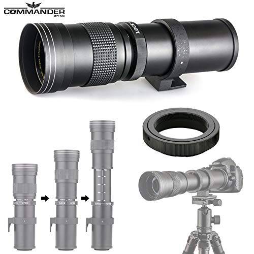 제어기 Optics 420-800mm f/ 8.3-16 HD 망원 Zoom 렌즈 for Nikon D5, D4, D850, D810, D800, D750, D610, D600, D7500, D7200, D7100, D5600, D5500, D5300, D5200, D3500, D3400 and D3300 DSLR 카메라