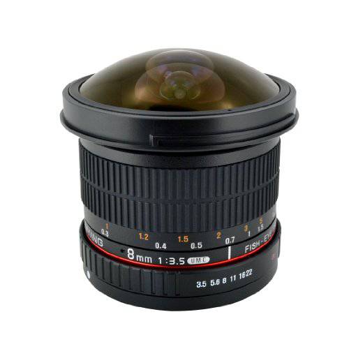 Samyang SYHD8M-N 8mm f/ 3.5 HD 어안 Fixed 렌즈 with 탈부착가능 후드 for Nikon
