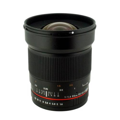 Rokinon 24mm F/ 1.4 Aspherical 와이드 앵글 렌즈 for Nikon with 자동 AE Chip for 오토 Aperture, 오토 Exposure and 포커스 Confirmation RK24MAF-N