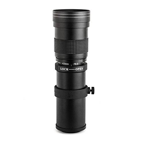 Opteka 420-800mm f/ 8.3 HD 망원 Zoom 렌즈 for Nikon D5, D4s, D4, D850, D810, D800, D780, D750, D610, D500, D7500, D7200, D5600, D5500, D5300, D5200, D5100, D3500, D3400, D3300 디지털 SLR 카메라