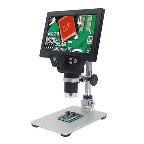 Wishiot 1-1200X G1200 전자제품 비디오 현미경 7inch HD LCD 디스플레이 12MP 확대경,돋보기 PCB BGA SMT 납땜,솔더링 디지털 현미경 US Version