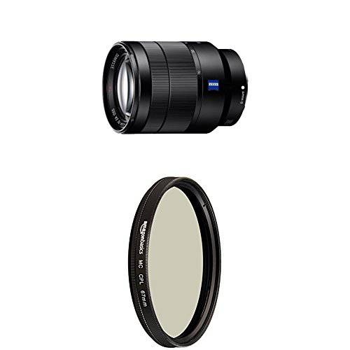 Sony 24-70mm F/ 4 Vario-Tessar T FE OSS 호환가능 풀 프레임 Zoom 렌즈 with AmazonBasics 원형 편광 렌즈 - 67 mm