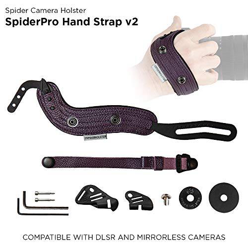 스파이더 홀스터 - SpiderPro 핸드 스트랩 v2,  퍼플 - 호환가능한 DSLR and 미러리스 카메라.