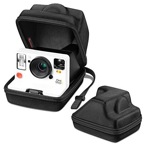 Fintie  휴대용 Carry 케이스 Polaroid Originals 원스텝 2 VF 인스턴트 필름 카메라 - [ Perfect 피팅 디자인] 하드 EVA 충격방지 스토리지 여행용 커버 조절가능 핸드 스트랩&  메탈 후크 (블랙)