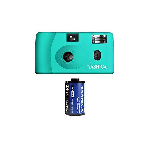 Yashica MF-1 스냅사진 아트 35mm 필름 카메라 세트 (Turquoise)