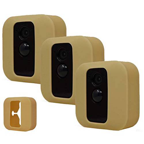 실리콘 스킨 케이스 커버 Blink XT 아웃도어 카메라 - Disguise Your Blink XT Secuirty 카메라 UV&  날씨 프로텍트 3-Pack (베이지)