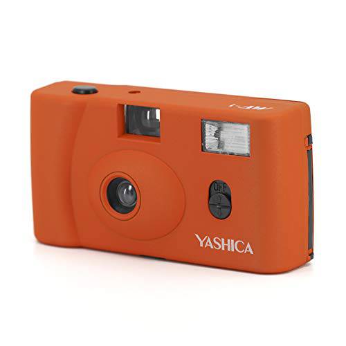 YASHICA MF-1 스냅사진 아트 35mm 필름 카메라 세트 (오렌지)