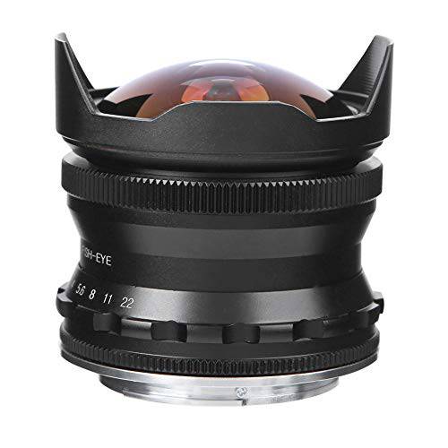 니콘 Z-Mount 렌즈, 7.5mm F/ 2.8 180º 와이드 앵글 렌즈 MC 멀티 레이어 와이드 앵글 어안 카메라 렌즈 후드 니콘 Z6 Z7 Z50 미러리스 카메라 (블랙)