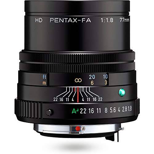 Pentax HD 77mmF1.8 리미티드 블랙 리미티드 미디엄 망원 프라임 렌즈, High-Performance HD 코팅, 라운드 다이어프램 (27880)