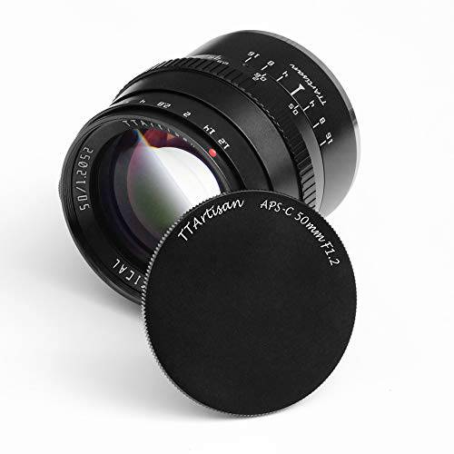 TTArtisan 50mm F1.2 APS-C 라지 조리개 카메라 렌즈 수동 포커스 MF 호환가능한 후지 X 마운트 카메라