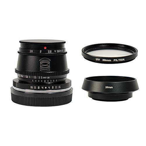 TTArtisan 35mm F1.4 APS-C 포맷 라지 조리개 수동 포커스 고정 렌즈 캐논 EOS M 마운트 카메라 블랙
