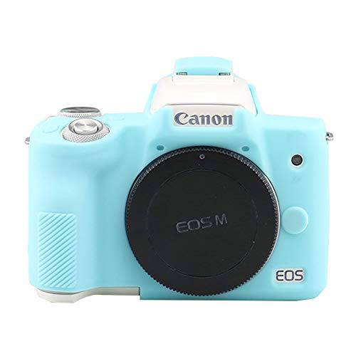 간편 후드 케이스 캐논 EOS M50 and M50 II 디지털 카메라, Anti-Scratch 소프트 실리콘 하우징 보호 커버 보호 스킨 (블루)