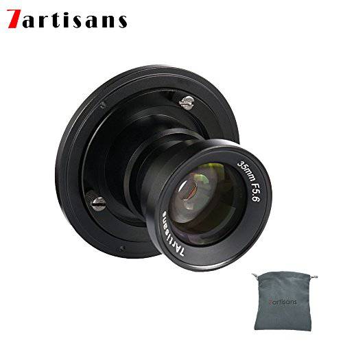 7artisans 35mm F5.6 공중선 렌즈 와이드 앵글 라지 수동 렌즈 전용 드론 공중선 카메라 렌즈 소니 E-Mount(Black)