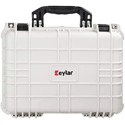 Eylar 스탠다드 16 기어, 장비, 하드 카메라 케이스 방수 폼 TSA 표준 (화이트)