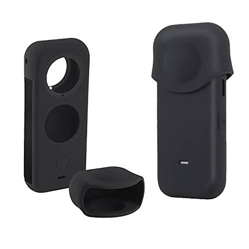 프로텍트 악세사리 Insta360 원 X2, 액션 카메라 러버 슬리브 실리콘 렌즈 커버 키트 (블랙)