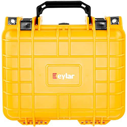 Eylar 스몰 10.62 기어, 장비, 하드 카메라 케이스 방수 폼 TSA 표준 (Yellow)